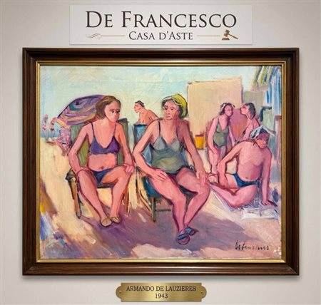 Armando De Lauzieres - Dipinto olio su tela, periodo XX secolo raffigurante...