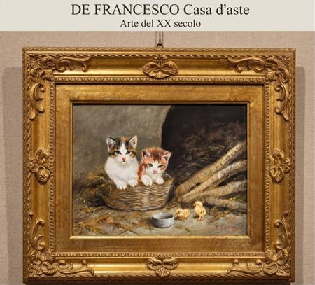 Eduardo Cerrone - Dipinto olio su tavola, periodo XX secolo, scuola Italiana...