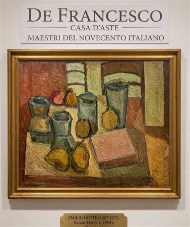 EMILIO NOTTE - Dipinto olio su pannello, periodo XX secolo, scuola Italiana...