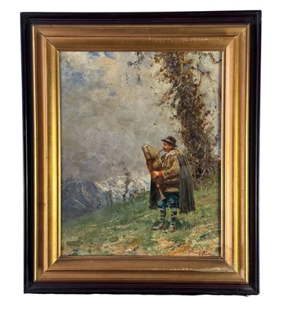 GIOVANNI PANZA - Dipinto olio su tavola, periodo XX secolo, scuola Italiana...