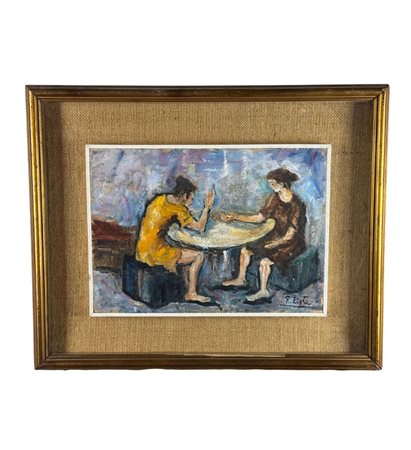 R. Lista - Dipinto olio su tela, periodo XX secolo, scuola Italiana,...