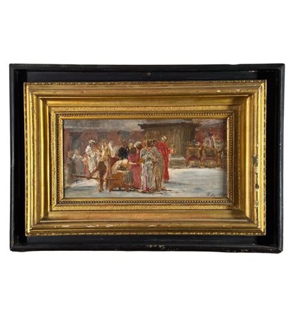 D'AGOSTINO - Dipinto olio su cartoncino, periodo XIX/XX secolo, scuola...