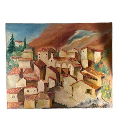 A. Spiga - Dipinto olio su tela, periodo XX secolo, scuola Italiana,...