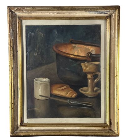 R. Gulotta - Dipinto olio su tavola, periodo XX secolo, scuola Italiana,...