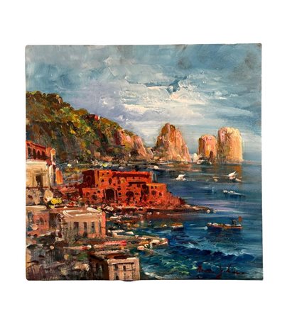 Marino Faliero - Dipinto olio su tavola, periodo XX secolo, scuola Italiana...
