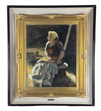 G. Dinacci - Dipinto olio su pannello, periodo XX secolo, scuola Italiana...