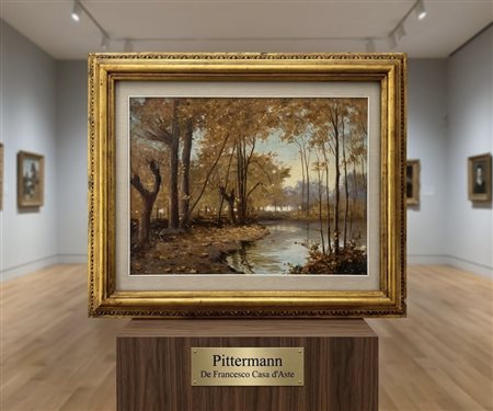 Pittermann - Dipinto olio su tavola, periodo XX secolo, scuola Italiana...