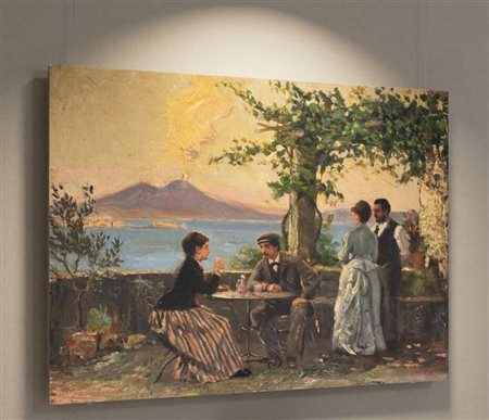 ANONIMO - Dipinto olio su cartoncino, periodo XX secolo, scuola Italiana...