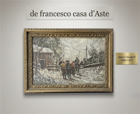 Alessio Issupoff - Dipinto olio su cartoncino, periodo XIX secolo, scuola...