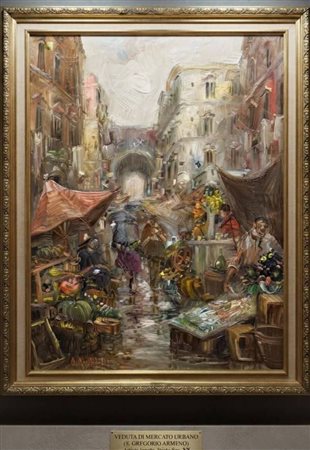 Antonio Martucci - Dipinto olio su tavola, periodo XX secolo, scuola Italiana...