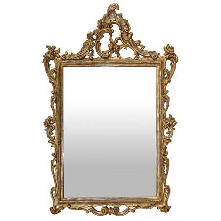 Specchiera in legno dorato