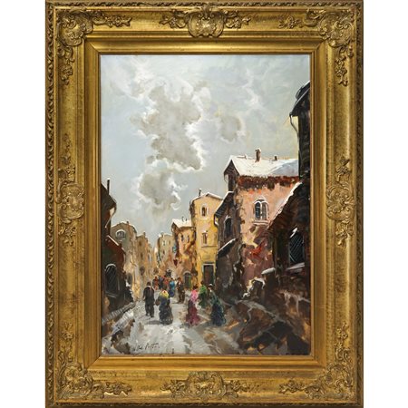 Strada con passanti