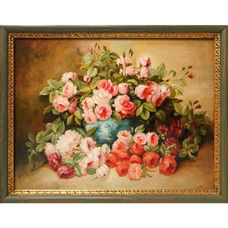 Jean Capeinick (copia da) (Belgio 1838 - 1890)  - Composizione di rose