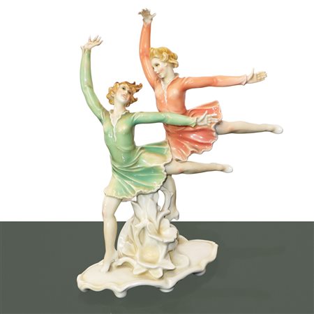 Ens Porzellan (Germania)  - Ballerine, piccola scultura in porcellana