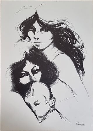 LIBERATORE FAUSTO MARIA Lucca 1922 - 2004 "Donne con bambino"