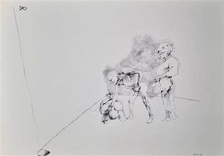 ATTARDI UGO Sori 1923 - Roma 2006 "Sotto l'ascia dell'assassino"