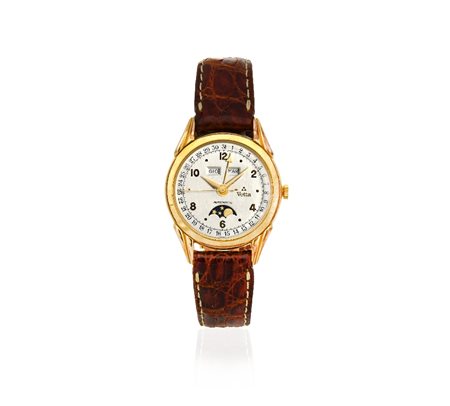 VETTA Modello: Moon Phase CalendarAnni: 80Cassa: laminata oro giallo con...