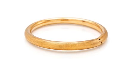  
Bracciale rigido in oro liscio e satinato 
 Veste polso cm 19