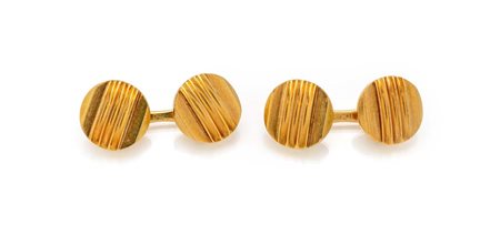  
Coppia di gemelli in oro 
 Diametro cm 1