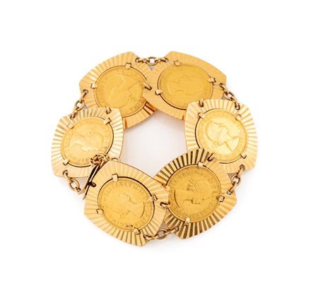  
Bracciale in oro e sterline 
 Lunghezza cm 19