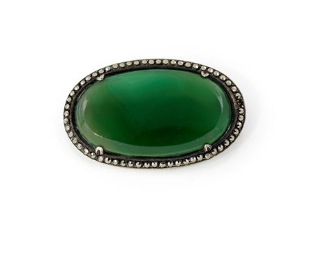  
Spilla argento e pietra verde 
 