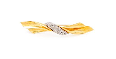  
Spilla in oro e brillanti 
 Lunghezza cm 7