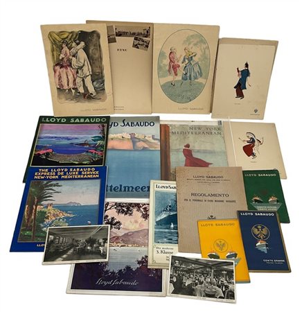 LLOYD SABAUDO
Lotto formato da numerosi libretti, opuscoli, brochure, cartoline