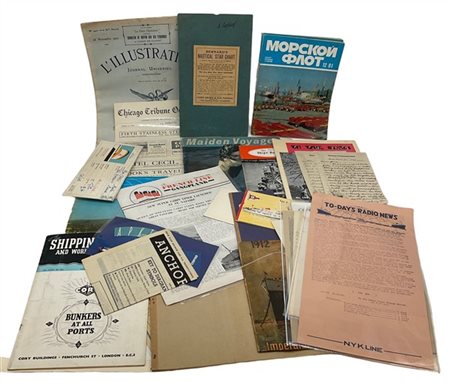 Lotto eterogeneo di materiale cartaceo legato alla navigazione
Anni '20/'60 (di