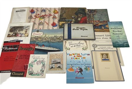 Lotto formato da:
N°1 brochure terza classe turistica, Cunard Line, Anni '20-'3