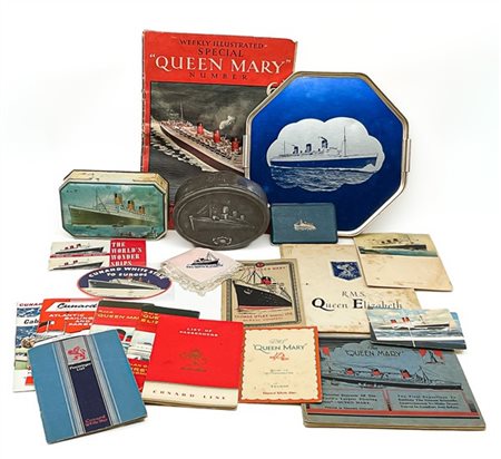 Lotto formato da:
N°1 brochure (pre-maiden voyage) nave Queen Mary, Cunard-Whit