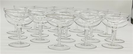 N°21 coppe champagne in vetro, Marina Militare Italiana, Anni '50-'60 (difetti)