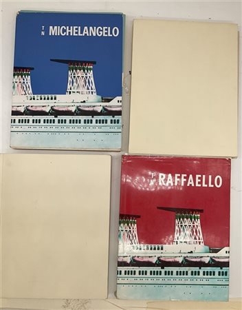 Lotto formato da quattro libri dedicati alle navi Michelangelo e Raffaello (dif