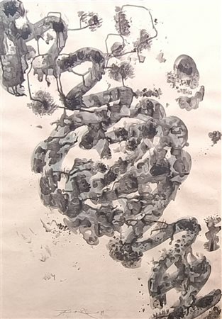 FIRMA INDECIFRATA N.D. ( -) 1900 Senza Titolo 2018 Tempera su carta 100,00x70,00