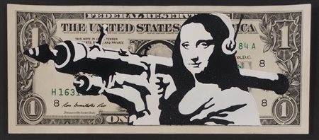 KESH ART BY CASTELLAN Zagabria (Zg) 1967 Mona lisa Bazoka 2026 Stencil su...