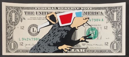 KESH ART BY CASTELLAN Zagabria (Zg) 1967 Rat will 3D glasses 2026 Stencil su...