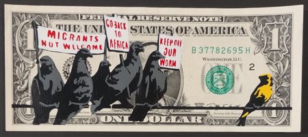 KESH ART BY CASTELLAN Zagabria (Zg) 1967 Anti immigration birds 2026 Stencil...
