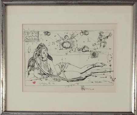 GIOVAGNOLI LUCA Rimini (RN) 1963 Senza Titolo 1993 Disegno a penna su carta...