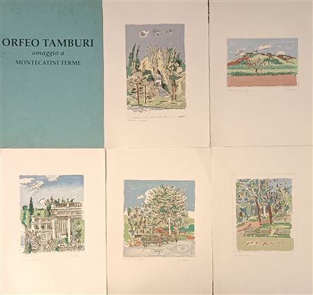 TAMBURI ORFEO Jesi (An) 1910 Omaggio a Montecatini Terme 5 Incisioni...