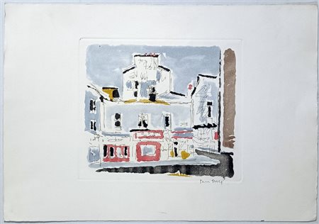 TAMBURI ORFEO Jesi (An) 1910 Parigi Incisione acquarellata a mano (pezzo...