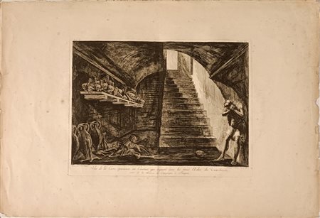 PIRANESI FRANCESCO Roma (Roma) 1758 Vue de la cave spacieuse ou cantine qui...