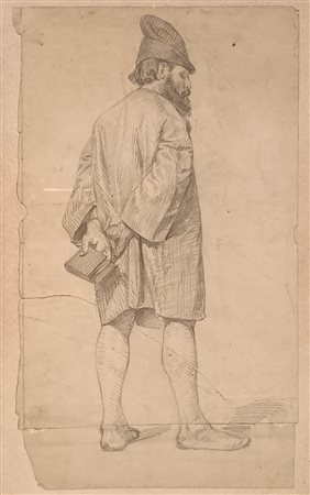 ANONIMO Anonimo (An) Studio di figura Matita su carta dell'800 35,00x20,00...