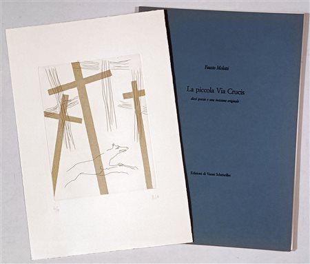 MELOTTI FAUSTO Rovereto (Tn) 1901 La piccola Via Crucis 1985 Incisione su...