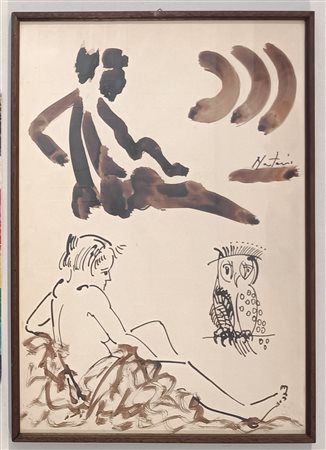 NASTASIO ALESSANDRO Milano (Mi) 1934 Figura femminile Mista su carta...