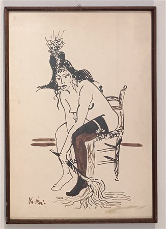NASTASIO ALESSANDRO Milano (Mi) 1934 Figura femminile Mista su carta...