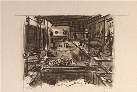 OSSOLA GIANCARLO Milano (Mi) 1935 Interno 2004 Carboncino su carta...