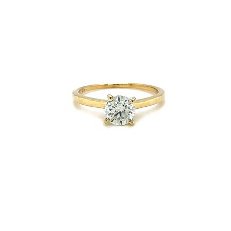 ANELLO IN ORO GIALLO 14K CON DIAMANTE NATURALE DA 1,01