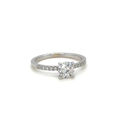 ANELLO IN ORO BIANCO 14K DA 2,33 G CON DIAMANTI NATURALI: 1,00 CT