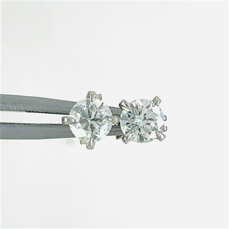 ORECCHINI IN ORO BIANCO 14K CON DIAMANTI DA 1,06 G,