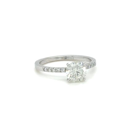 ANELLO IN ORO BIANCO 14K DA 2,46 G CON DIAMANTI NATURALI: 1,32 CT