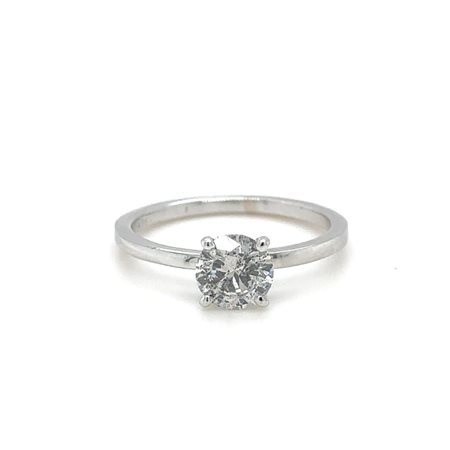 ANELLO IN ORO BIANCO 14K CON DIAMANTE NATURALE DA 1,01 CARATI,